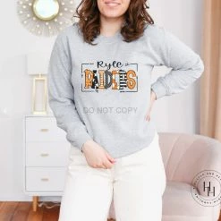 Hustle & Heart NC Ryle Raiders Orange/Black/White Doodle Graphic Tee School Doodle Designs