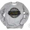 Hustle & Heart NC Saints Faux Glitter Leopard Circle Designs