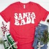 Hustle & Heart NC Christmas Screenprint Transfers Santa Baby White Screenprint Transfer