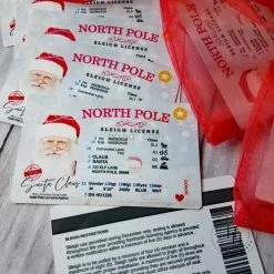 Hustle & Heart NC Christmas Santa Claus Sleigh License