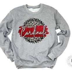 Hustle & Heart NC Scott County Cardinals Red And White