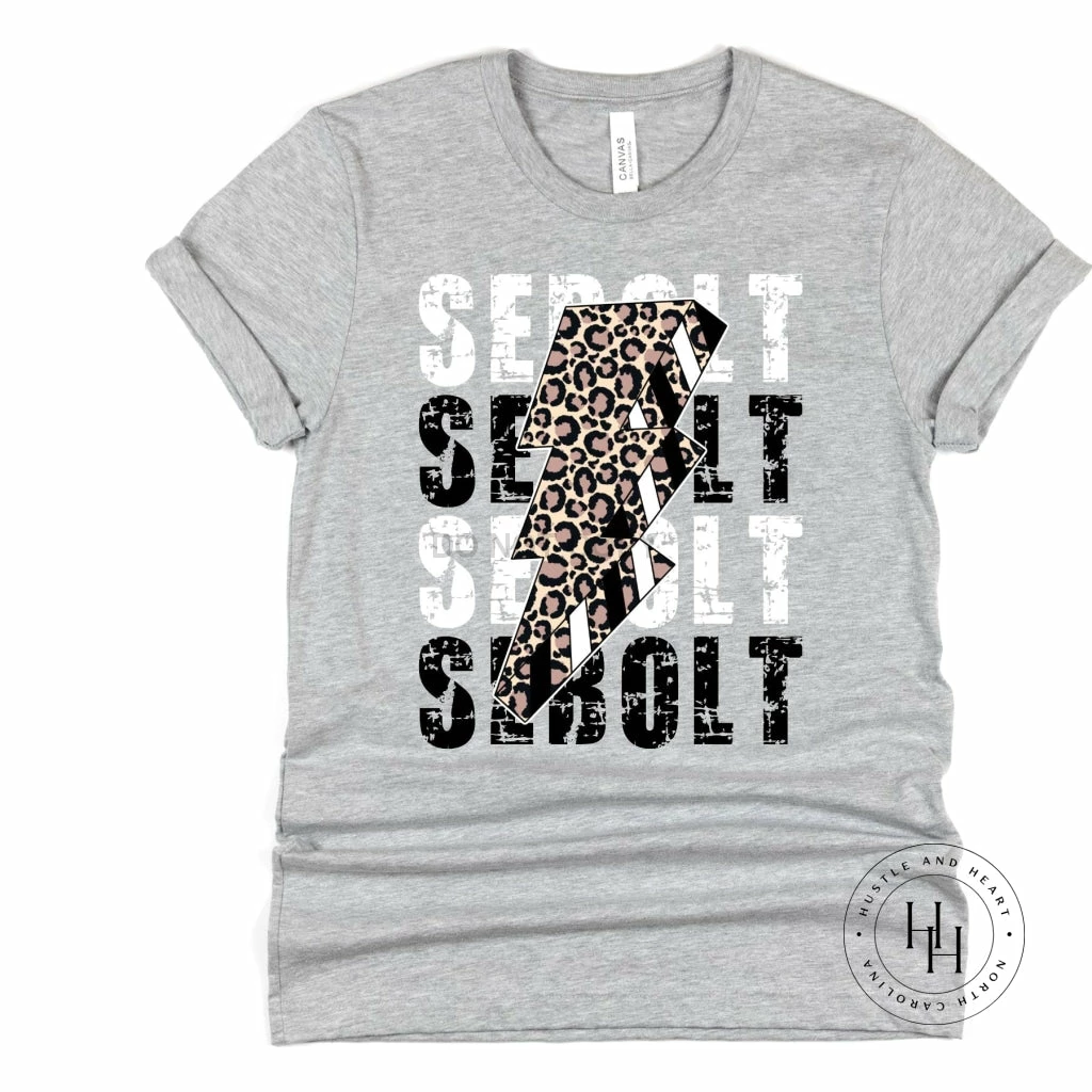 Hustle And Heart NC Lightning Bolt Designs Sebolt Lightning Bolt Graphic Tee