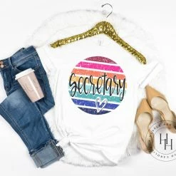 Hustle & Heart NC Transfers Secretary Multicolor Circle - SUBLIMATION TRANSFER