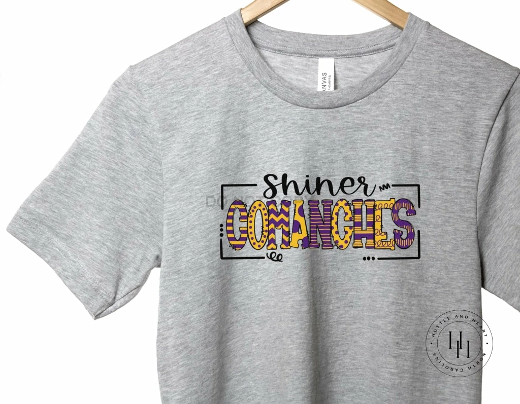 Hustle & Heart NC Shiner Comanches Doodle Graphic Tee