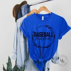 Hustle & Heart NC Mother's Day Simple Sports Leopard Wreath Graphic Tee