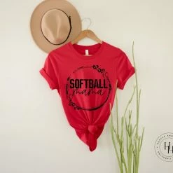 Hustle & Heart NC Mother's Day Simple Sports Leopard Wreath Graphic Tee