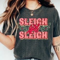 Hustle & Heart NC Sleigh Girl Sleigh Screenprint Transfer