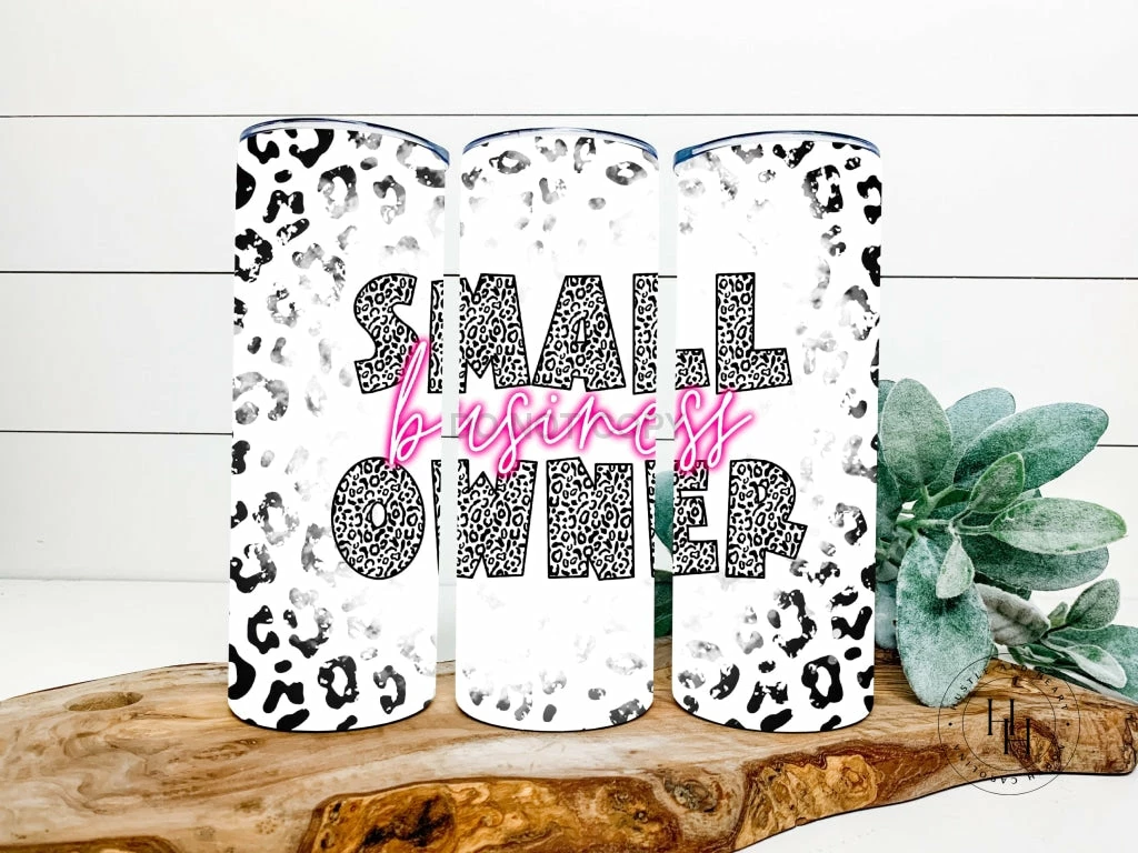 Hustle & Heart NC Small Business Owner Completed 20oz Skinny Tumbler