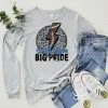 Hustle & Heart NC Small Town Big Pride Caronlia Blue Graphic Tee Mascot Pride