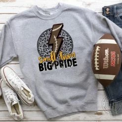 Hustle & Heart NC Mascot Pride Small Town Big Pride Yellow Graphic Tee