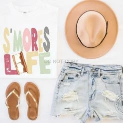 Hustle And Heart NC Lightning Bolt Designs S’mores Life Lightning Bolt Graphic Tee