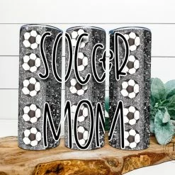 Hustle & Heart NC Soccer Mom Completed 20oz Skinny Tumbler