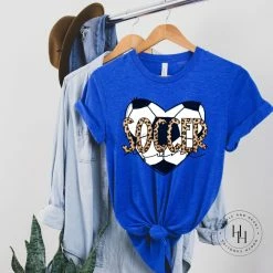 Hustle & Heart NC Soccer Mom Leopard Graphic Tee