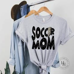 Hustle And Heart NC Lightning Bolt Designs Soccer Mom Lightning Bolt Graphic Tee