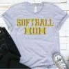 Hustle And Heart NC Softball MOM Faux Chenille Letters Graphic Tee