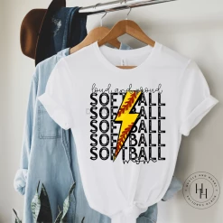 Hustle & Heart NC Softball Mom Lightning Bolt