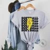 Hustle And Heart NC Lightning Bolt Designs Softball Yellow Neon Lightning Bolt Graphic Tee