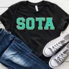 Hustle And Heart NC Sota Tur/Gold Faux Chenille Letters Graphic Tee