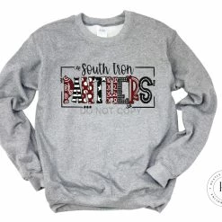 Hustle & Heart NC School Doodle Designs South Iron Panthers Doodle Graphic Tee