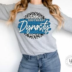 Hustle & Heart NC Southeast Dynasty Leopard Grey Leopard Graphic Tee