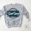Hustle & Heart NC Customizable Name Tees Spartans Grey Leopard Graphic Tee