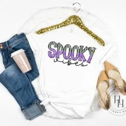 Hustle & Heart NC Spooky Vibes Purple And Stripes - SUBLIMATION TRANSFER