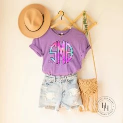 Hustle & Heart NC Spring Monogram Graphic Tee Monogram Tees