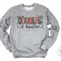 Hustle & Heart NC School Doodle Designs St. Augustine Cougars Doodle Graphic Tee