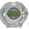 Hustle & Heart NC Faux Glitter Leopard Circle Designs Strawberry Hills Pharmacy Green/Black With White Outline