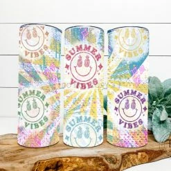 Hustle & Heart NC Summer Vibes Completed 20oz Skinny Tumbler Tumbler Of The Week