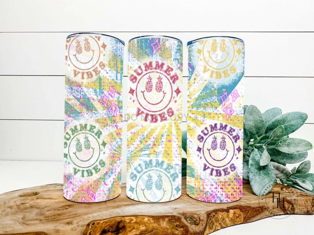 Hustle & Heart NC Summer Vibes Completed 20oz Skinny Tumbler Tumbler Of The Week