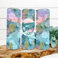 Hustle & Heart NC Tumbler Of The Week Summer Vibes Completed 20oz Skinny Tumbler
