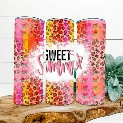 Hustle & Heart NC Tumbler Of The Week Sweet Summer Completed 20oz Skinny Tumbler