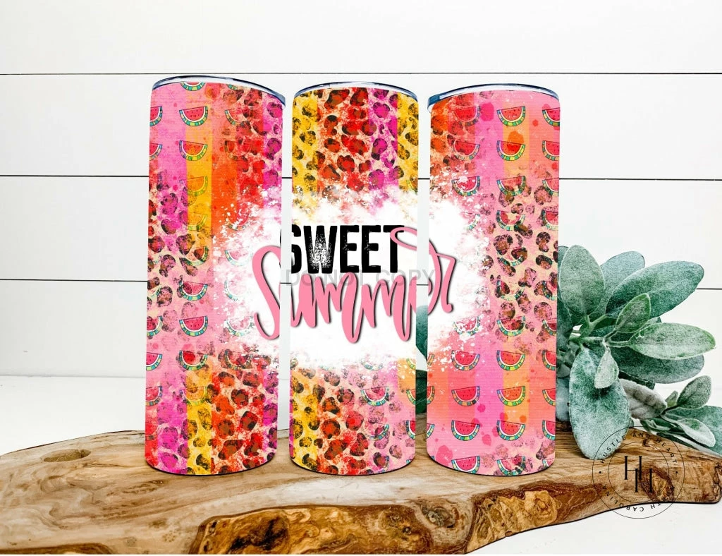 Hustle & Heart NC Tumbler Of The Week Sweet Summer Completed 20oz Skinny Tumbler