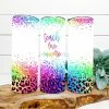 Hustle & Heart NC Tumbler Of The Week Teach Love Inspire Bright Colors Completed 20oz Skinny Tumbler