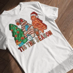 Hustle & Heart NC Tis The Season Basketball Christmas Tree Cakes - SUBLIMATION TRANSFER Transfers