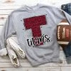 Hustle & Heart NC School Doodle Designs Titans Maroon Glitter Varsity Doodle