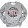Hustle & Heart NC To A Tee Light Pink And Black Faux Glitter Leopard Circle Designs