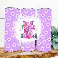 Hustle & Heart NC Treat People With Kindness Retro Completed 20oz Skinny Tumbler Tumbler Of The Week