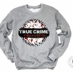 Hustle & Heart NC Faux Glitter Leopard Circle Designs True Crime Obsessed