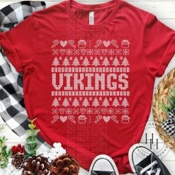 Hustle & Heart NC Vikings Ugly Christmas Sweater Screenprint Transfer