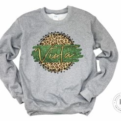 Hustle & Heart NC Vista Green Green/Gold With Black Outline Tan Leopard