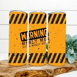 Hustle & Heart NC Tumbler Of The Week Warning Completed 20oz Skinny Tumbler