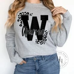 Hustle & Heart NC Warriors Black Leopard Screenprint Transfer