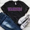 Hustle And Heart NC Warriors Royal Purple/Gold Faux Chenille Letters Graphic Tee