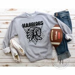 Hustle & Heart NC Warriors Triangle Mascot Screenprint Transfer Transfers