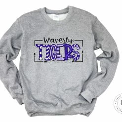 Hustle & Heart NC Waverly Tigers Doodle Graphic Tee School Doodle Designs