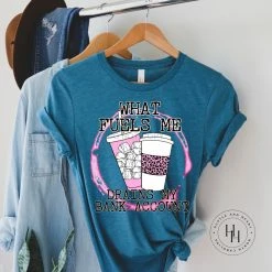 Hustle And Heart NC Neon Mascots What Fuels Me Drains My Bank Account Graphic Tee