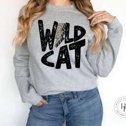 Hustle And Heart NC Wildcat Black Lightning Bolt Graphic Tee Lightning Bolt Designs