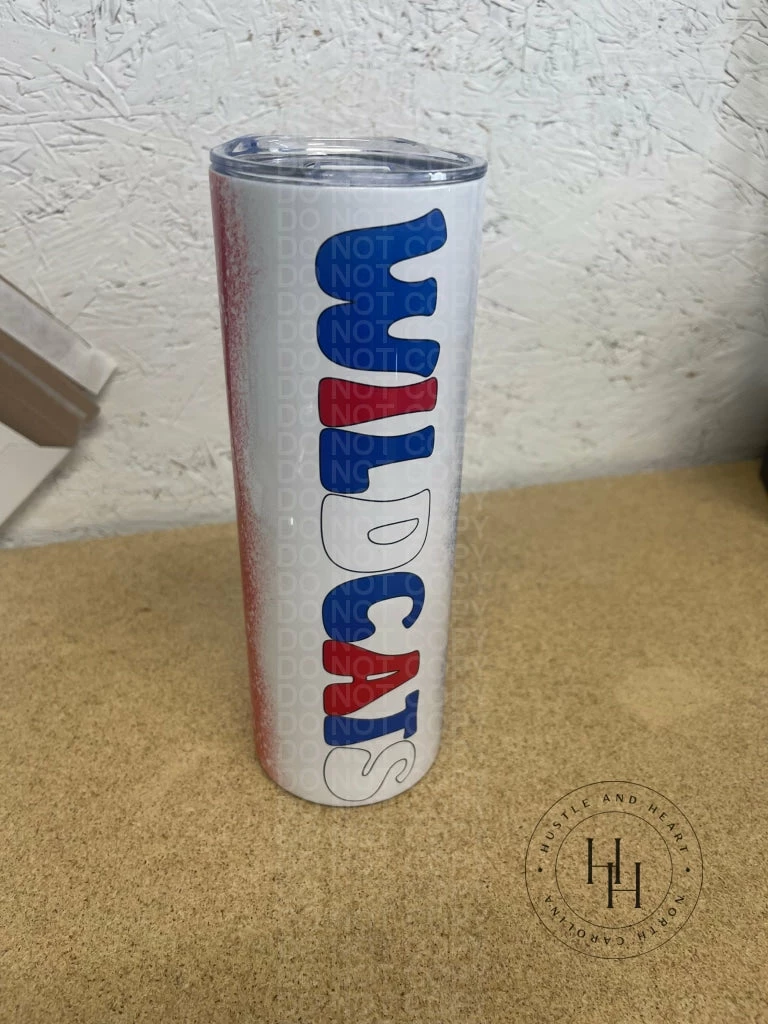 Hustle & Heart NC Wildcats 20oz TUMBLER SUBLIMATION TRANSFER Transfers